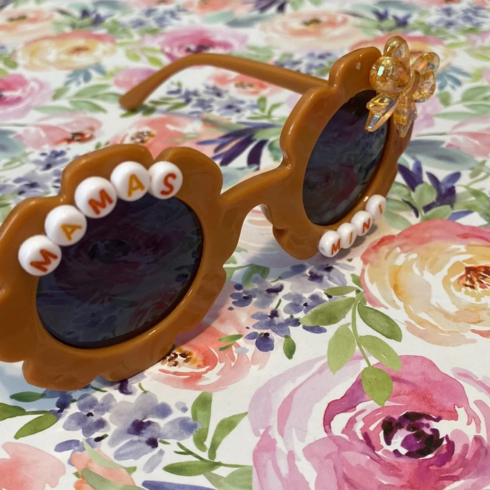 Girls mamas mini camel sunglasses